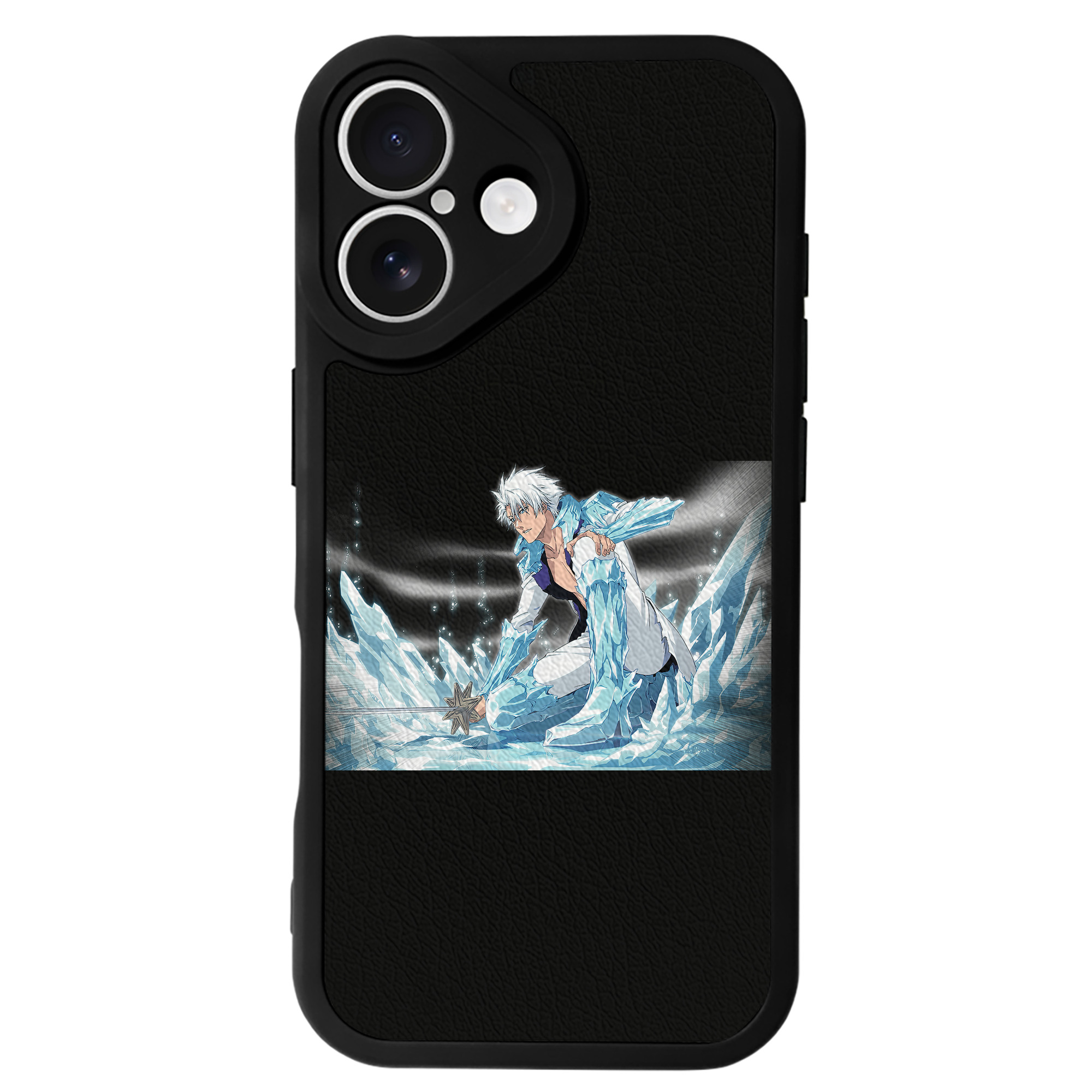 （画像用） ブリーチ 日番谷冬獅郎（ひつがや とうしろう） BLEACH Hitsugaya Toushirou 【iPhone 16シリーズ対応】シリコンスマホケース（レザー調） 材質：シリコン